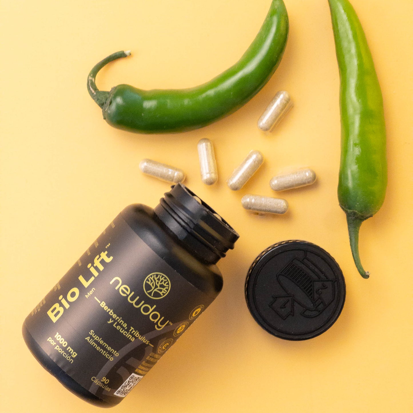 Bio Lift Men - Cápsulas de Berberina, Tribulus y Leucina.