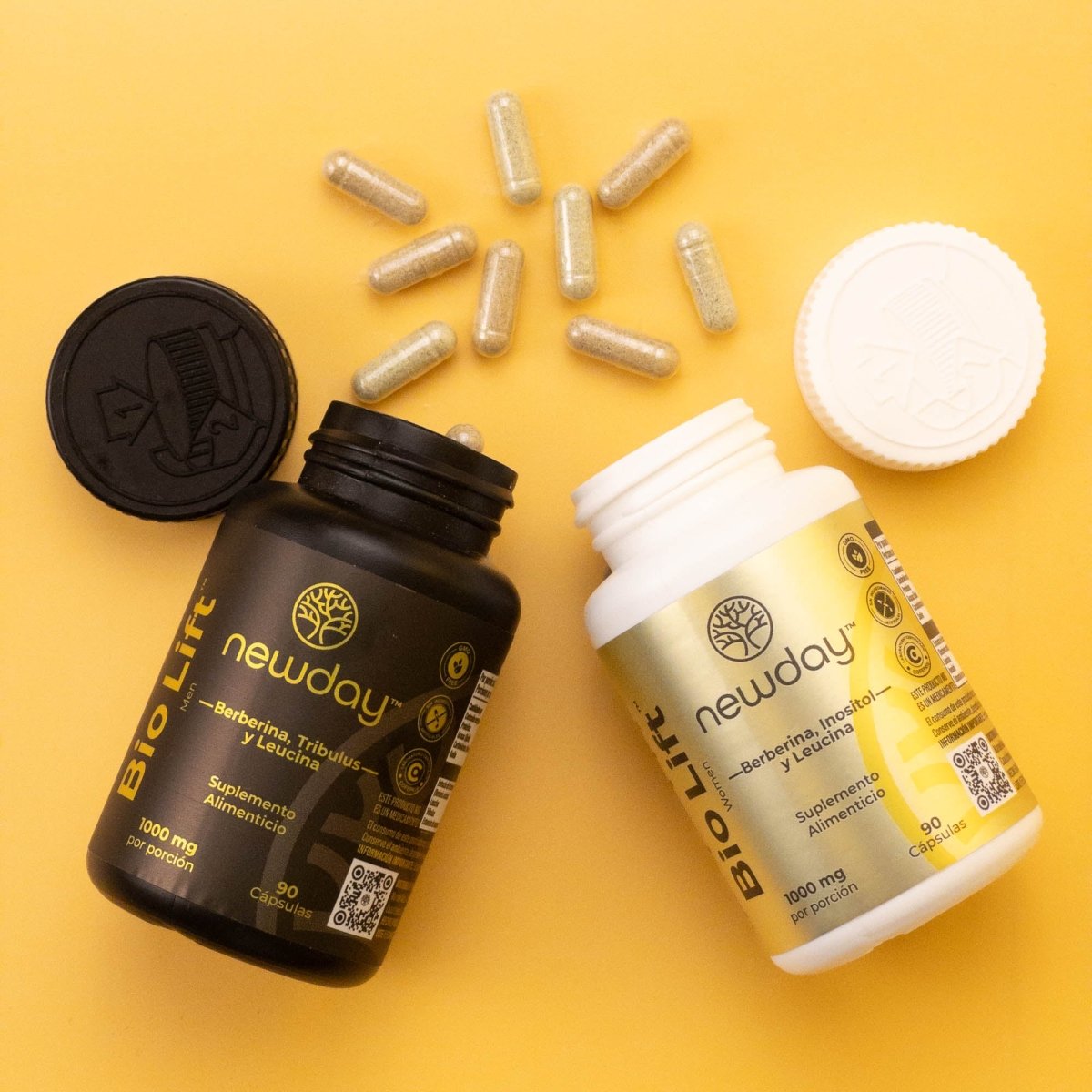 Bio Lift Men - Cápsulas de Berberina, Tribulus y Leucina. - Newday