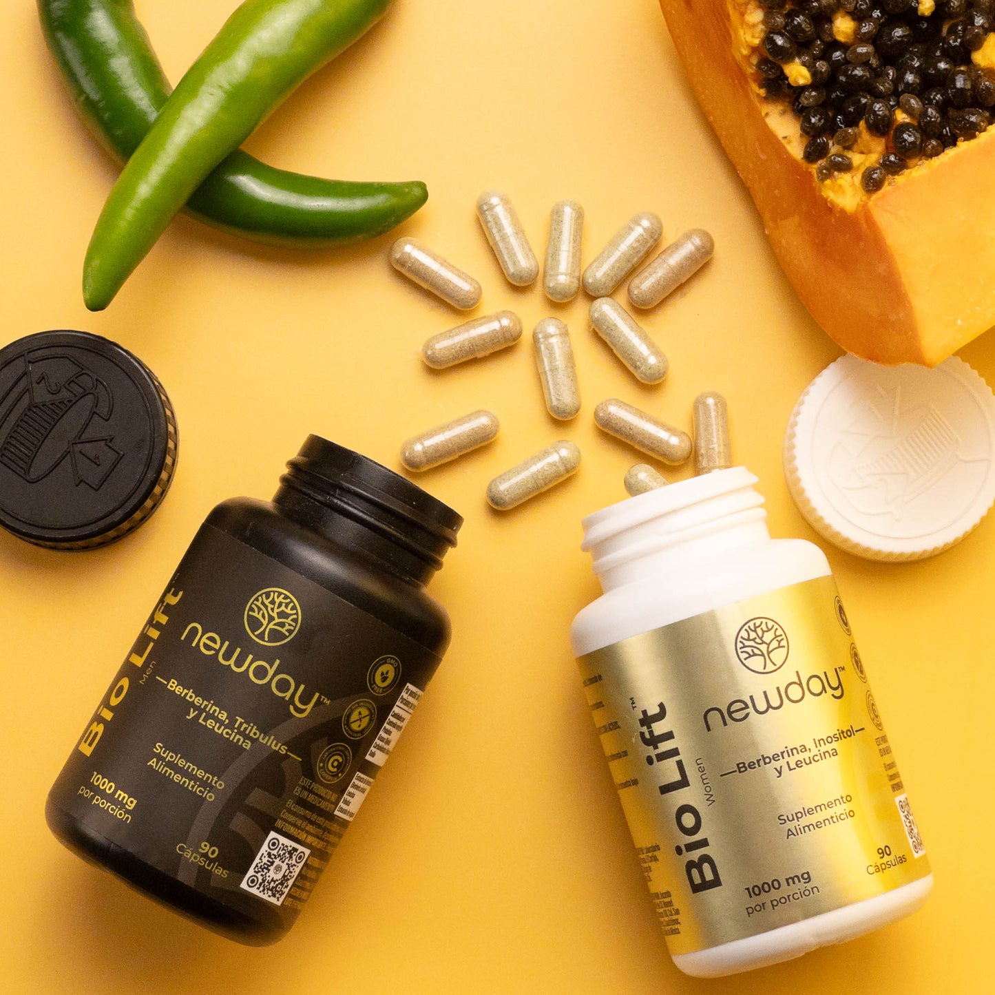 Duo pack - Cápsulas de Berberina, Inositol, Tribulus y Leucina