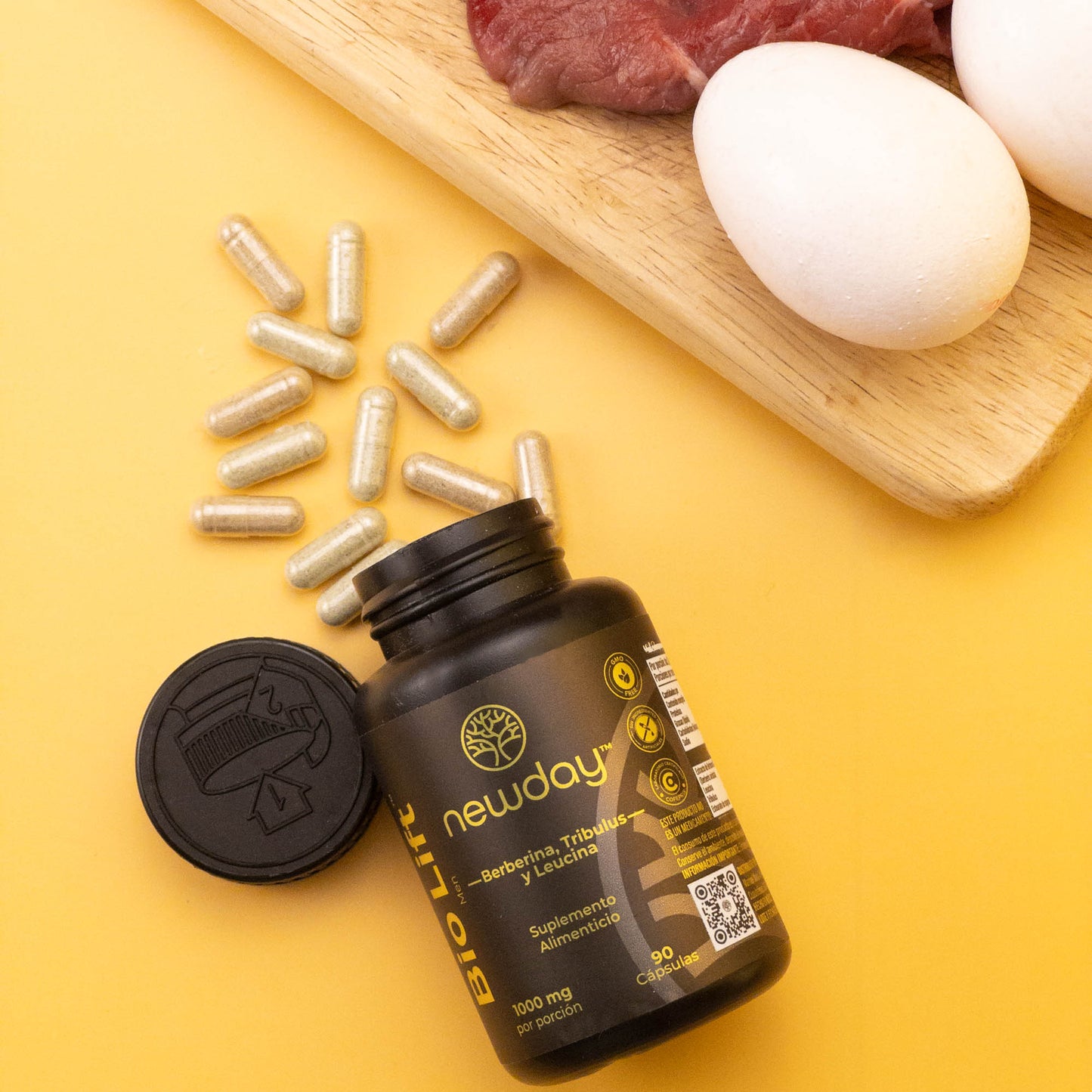 Bio Lift Men - Cápsulas de Berberina, Tribulus y Leucina.