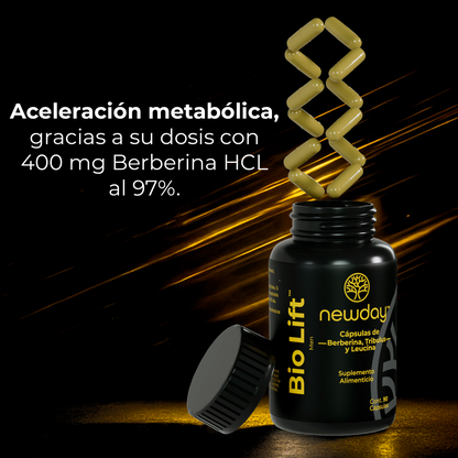 Bio Lift Men - Cápsulas de Berberina, Tribulus y Leucina.