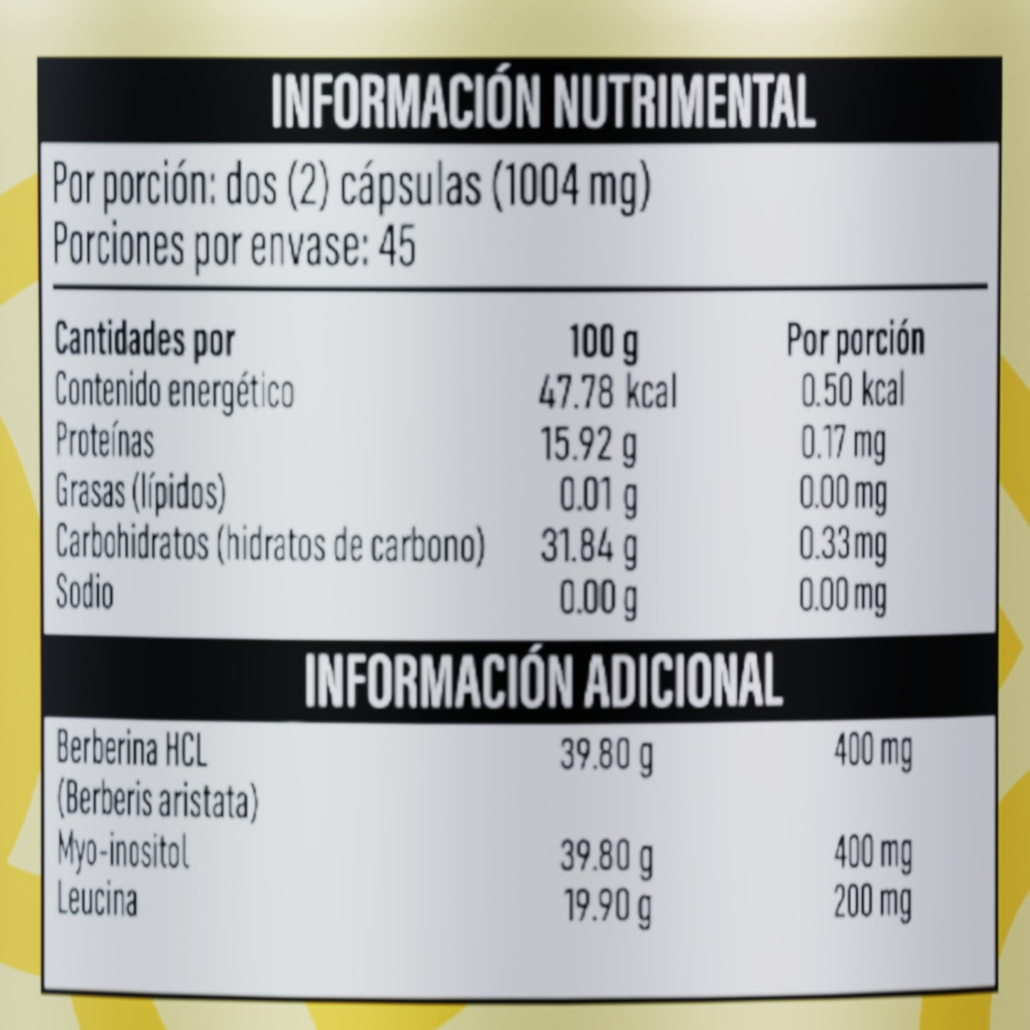Bio Lift Women – Suplemento Natural para Mujeres con Berberina, Inositol y Leucina, 90 cápsulas