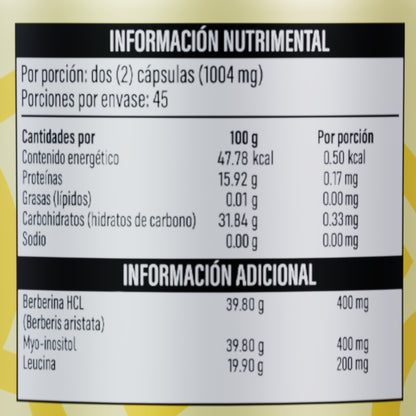 Bio Lift Women – Suplemento Natural para Mujeres con Berberina, Inositol y Leucina, 90 cápsulas